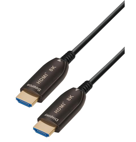 MaxTrack aktives HDMI® Glasfaser Kabel C507-20ML - HDMI 2.1, 8K@60Hz, 4K@120Hz, eARC, 3D, HDR, HDCP 2.2, YUV 4:4:4, bis zu 100m Reichweite von MAXTRACK
