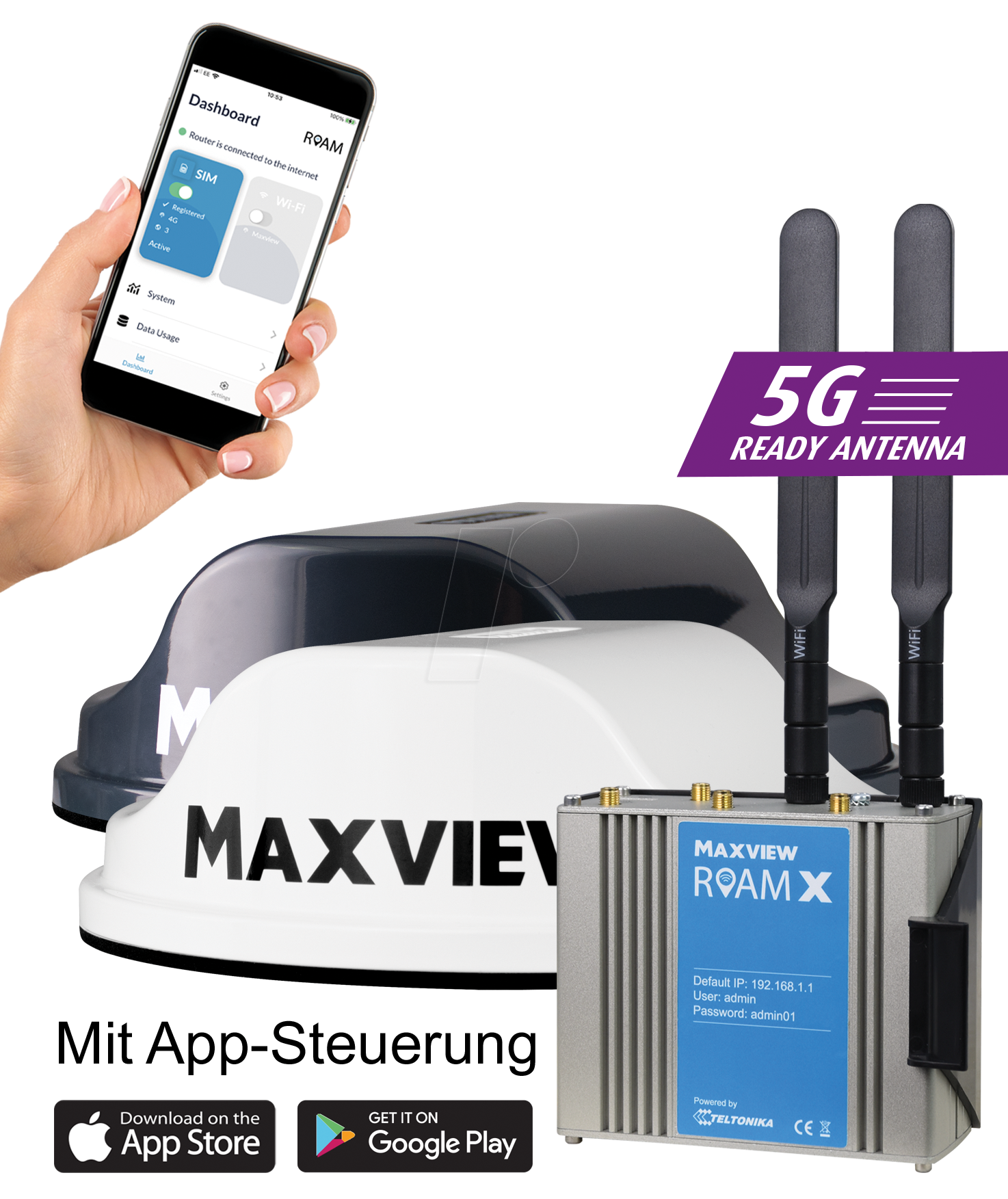 MAXVIEW 40009 - Camping / Boot WLAN-Router 4G 300 MBit/s von Maxview