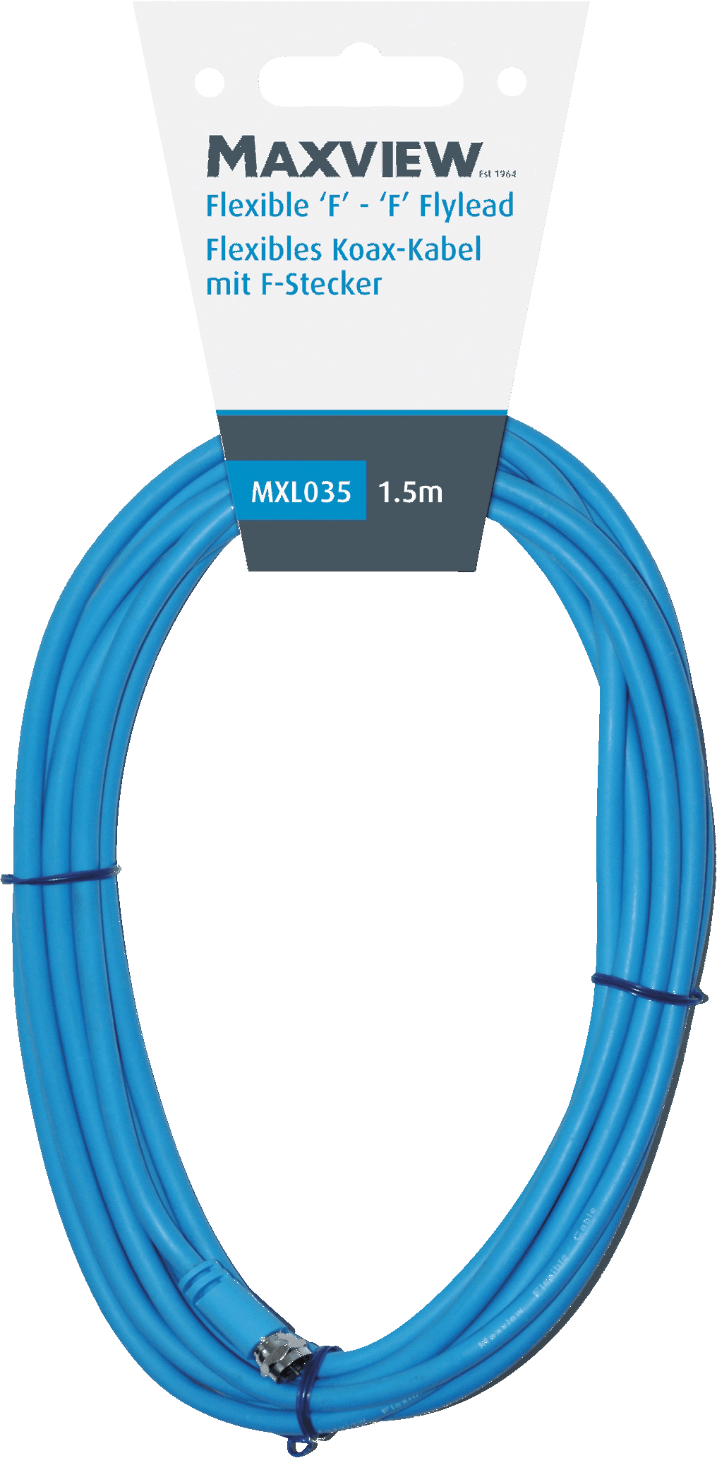 Maxview flexibles Sat-Kabel mit F-Anschlüssen 1,5 m von Maxview