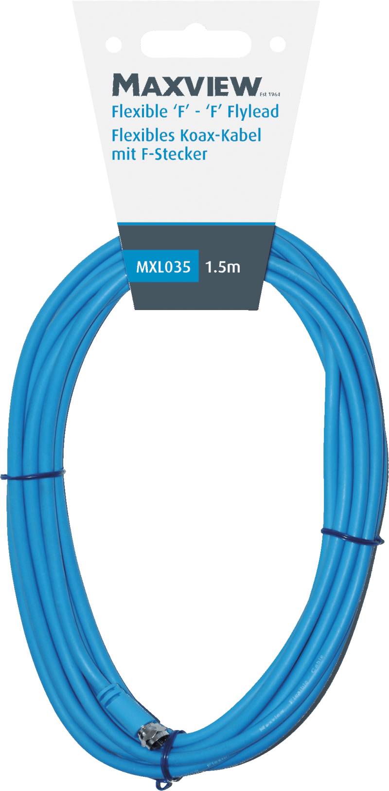 Maxview flexibles Sat-Kabel mit F-Anschlüssen 1,5 m von Maxview