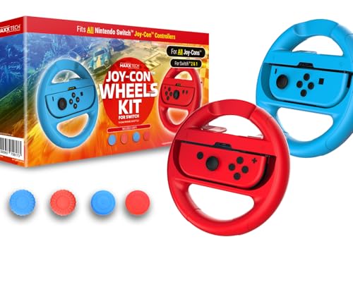 Maxx Tech Joy-Con Wheels and Grips Kit for Nintendo Switch 2&1, Mario Kart World, Mario Kart 8 Deluxe, Nintendo Switch 2 & 1 compatible Maxx Tech Joy-Con Wheels and Grips Kit for Nintendo Switch 2&1, Mario Kart World, Mario Kart 8 Deluxe, Nintendo Switch 2 & 1 compatible von Maxx Tech