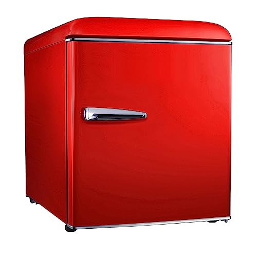 MaxxHome Mini-Schlafzimmerkühlschrank, 48 l, 230 V, Tischkühlschrank mit einer Tür, geeignet für zu Hause, im Büro und für andere Hausanwendungen – (Farbe rot) von MaxxHome