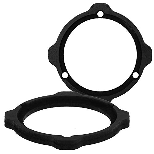 [1 Paar] 130 mm MDF Lautsprecher Ringe kompatibel mit Audi A3 8L | passend für Vordertür | Farbe: schwarz | wasserundurchlässig von Maxxcount