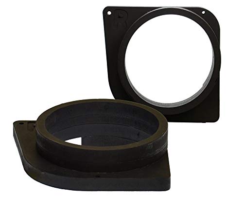 [1 Paar] 165 mm MDF Lautsprecher Ringe kompatibel mit Peugeot 307 | passend für Vordertür | Farbe: schwarz | wasserundurchlässig von Maxxcount