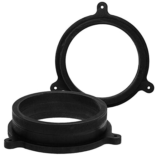 [1 Paar] 165 mm MDF Lautsprecher Ringe kompatibel mit Renault Scenic III| passend für Vordertür und Hintertür | Farbe: schwarz | wasserundurchlässig von Maxxcount