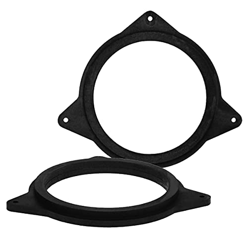 [1 Paar] 165 mm MDF Lautsprecher Ringe kompatibel mit Toyota Corolla | passend für Vordertür und Hintertür | Farbe: schwarz | wasserundurchlässig von Maxxcount