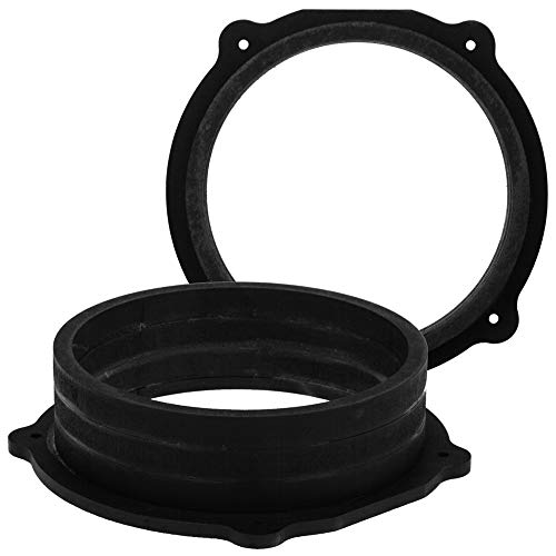 [1 Paar] 200 mm MDF Lautsprecher Ringe kompatibel mit Audi Q7 1, TT 2 | passend für Vordertür | Farbe: schwarz | wasserundurchlässig von Maxxcount