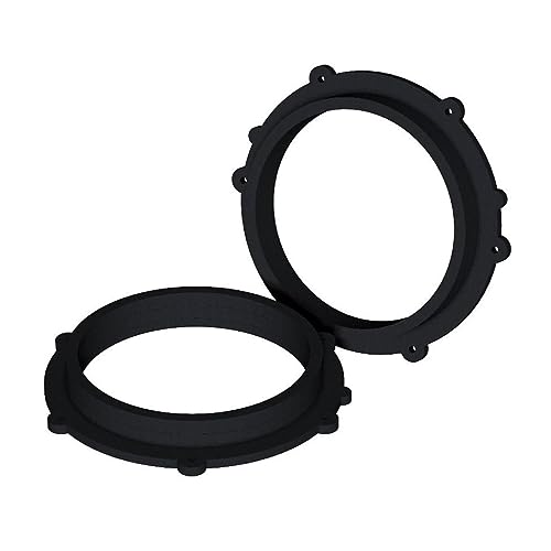 [1 Paar] 200 mm MDF Lautsprecher Ringe kompatibel mit Porsche Cayenne 3, Macan | passend für Vordertür | Farbe: schwarz | wasserundurchlässig von Maxxcount