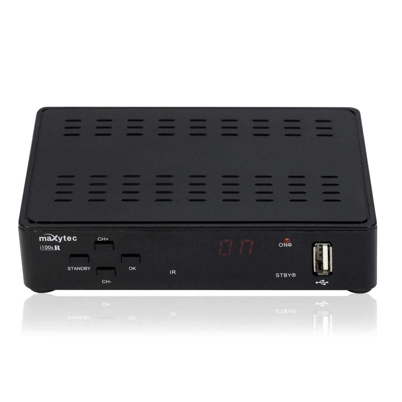 Maxytec i100sR 4K UHD Sat IP-Receiver (DVB-S2 LAN HDMI USB 2.0 HEVC Mediaplayer Schwarz) von Maxytec