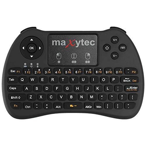 Maxytec s80 Mini Tastatur Wireless, Mini Tastatur Kabellos mit Touchpad, Mini Tastatur Beleuchtet für Smart TV, HTPC, IPTV, Android TV-Box, X Box 360, PS3, PC Fernbedienung Maxytec s80 Mini Tastatur Wireless, Mini Tastatur Kabellos mit Touchpad, Mini Tastatur Beleuchtet für Smart TV, HTPC, IPTV, Android TV-Box, X Box 360, PS3, PC Fernbedienung von Maxytec