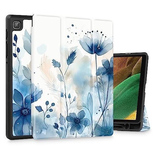 May Chen Passend für Samsung Galaxy Tab A7 Lite 8,7 Zoll 2021 Release SM-T225/T220/T227, schlanke, leichte, dreifach Faltbare Standhülle mit weicher TPU-Wabenrückseite für Galaxy Tab A7 Lite, Blaue von May Chen