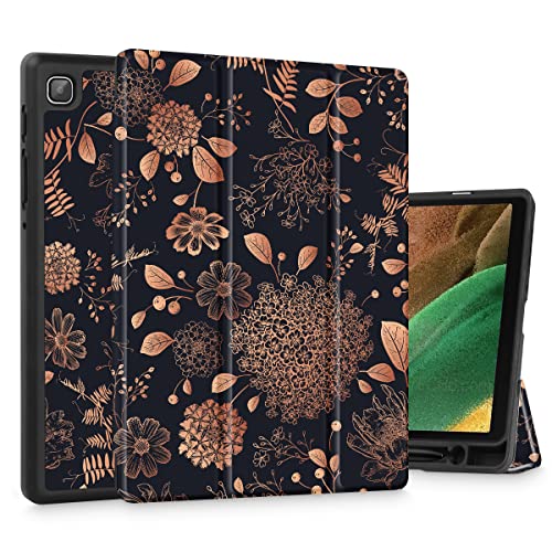 May Chen Passend für Samsung Galaxy Tab A7 Lite 8,7 Zoll 2021 Release SM-T225/T220/T227, schlanke, leichte, dreifach faltbare Standhülle mit weicher TPU-Wabenrückseite für Galaxy Tab A7 Lite, florales von May Chen