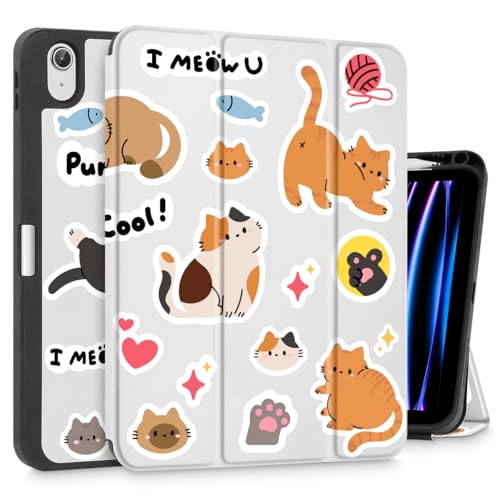 May Chen Schutzhülle für iPad (A16) 11. Generation, 27,9 cm (11 Zoll) 2025, iPad 10. Generation 2022, dreifach faltbarer Ständer mit automatischer Wake/Sleep-Funktion, weiche TPU-Schutzhülle mit von May Chen