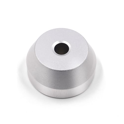 45 U/min Adapter für 17,8 cm (7 Zoll) Vinyl-Schallplatten, massiver Aluminium-Schallplattenadapter (Silber) von MayRecords