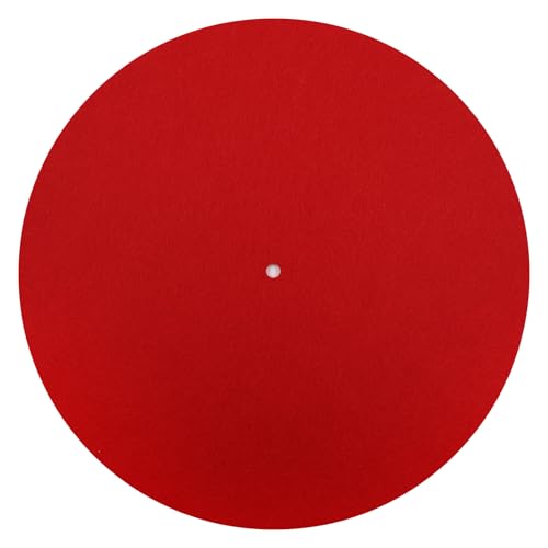 Plattenspieler-Matte, 30,5 cm, antistatisch, für Viny-Plattenspieler, High-Fidelity-Audiophile, akustische Soundunterstützung, 30,5 cm, Rot von MayRecords