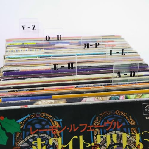 Schallplatten-Trennblätter, LP alphabetische A-Z Trennblätter, doppelseitig, Kunststoff, Kategorie-Tab für CD-DVD-Medien, Bücherregal, Aufbewahrung (vertikal) von MayRecords