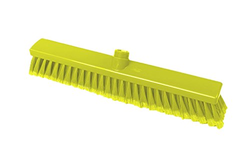 Maya Professional Tools 15004-4 Besen FBK/Lebensmittelhygiene mit geschlitzten Borsten, 400 mm x 50 mm, Gelb von Maya