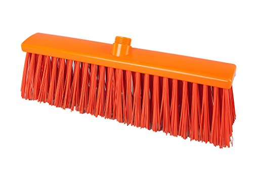 Maya Professional Tools 15008-7 StraßenBesen FBK/Lebensmittelhygiene mit harten Borsten, 400 mm x 60 mm, Orange von Maya