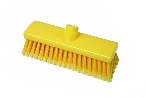 Maya Professional Tools 15011-4 Waschbürste FBK/Lebensmittelhygiene mit weichen geschlitzten Borsten, 225 mm x 60 mm, Gelb von Maya