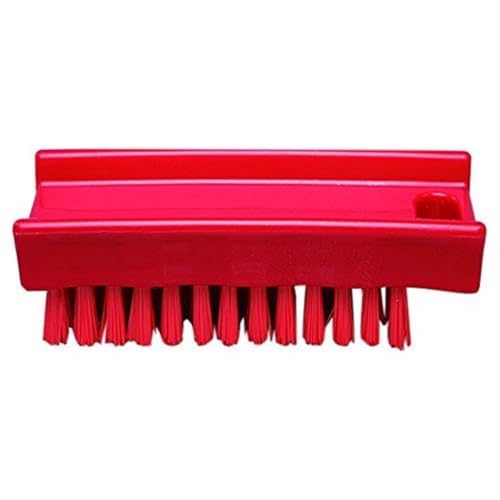 Maya Professional Tools 15061-3 Nagelbürste, harte Borsten, FBK/Lebensmittelhygiene, 110 mm x 45 mm, Rot von Maya Professional Tools