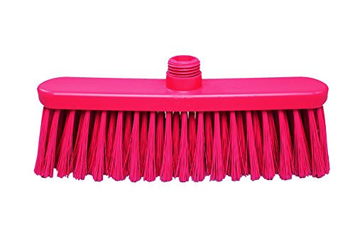 Maya Professional Tools 44157-3 Besen FBK/Lebensmittelhygiene mit geschlitzten Borsten, 400 mm x 50 mm, Rot von Maya