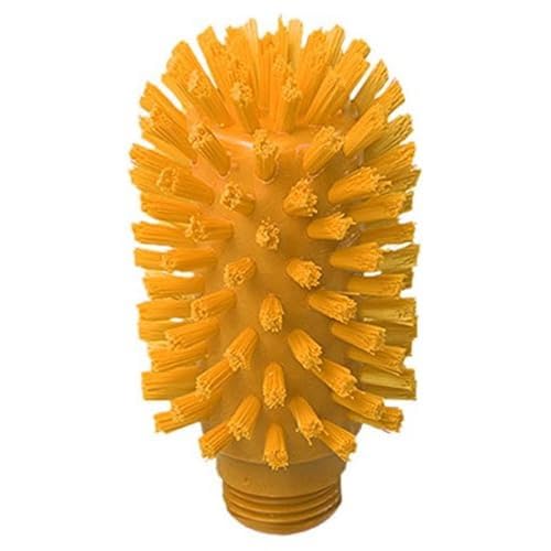 Maya Professional Tools 47131-4 Rohrbürste FBK/Lebensmittelhygiene mit Gewinde, 70 mm x 95 mm x 120 mm, Gelb von Maya