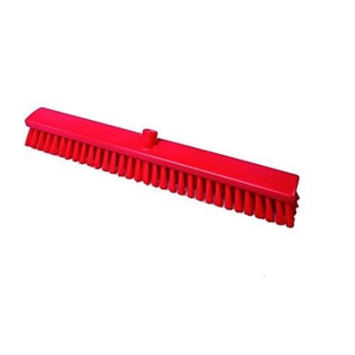 Maya Professional Tools 47136-3 Besen FBK/Lebensmittelhygiene mit nicht geschlitzten Borsten, 600 mm x 60 mm, Rot von Maya