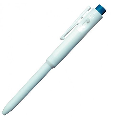 Maya Professional Tools J800 ein Drehkugelschreiber mit Clip antibakteriell, 25 Stück, Korpus weiß, tinte blau von Maya Professional Tools