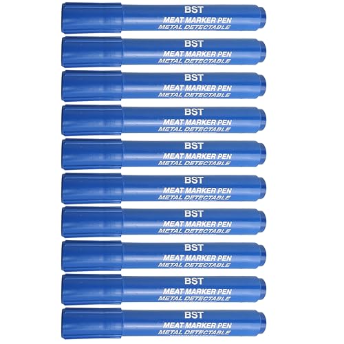 Maya Professionelles Werkzeug Q500–2/3 Marker Schreiben auf Lebensmitteln, detectable Pro von Metallen und X-Ray, blau, 10 Stück Body, Rot Ink Maya Professionelles Werkzeug Q500–2/3 Marker Schreiben auf Lebensmitteln, detectable Pro von Metallen und X-Ray, blau, 10 Stück Body, Rot Ink von Maya