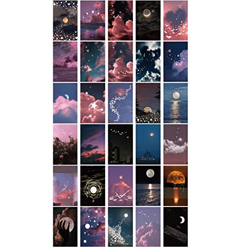30 Stück 1 Set Postkarten-Set Literarische Grußkarten Segen Nachricht Karte Postkarte verpackt (Mondlicht) von Maya Star