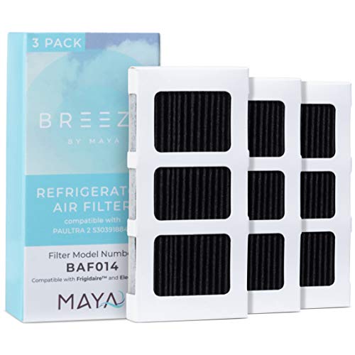 Breeze by MAYA Paultra2 Frigidaire Kühlschrank-Luftfilter Ersatz, kompatibel mit Modellnummern: Pureair Ultra 2, Pure Air Ultra 2, Pureair Ultra ii, 242047805, 5303918847, EAP12364179, 3 Stück von Maya