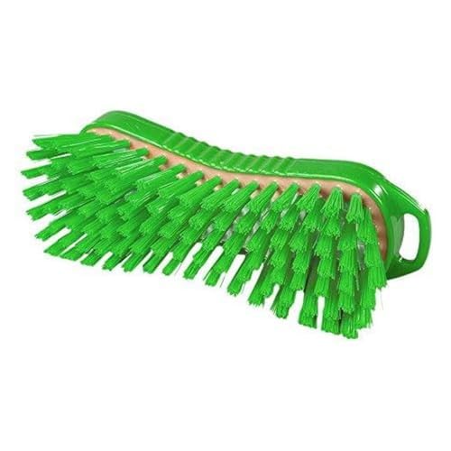 Maya Professional Tools 95063-5 Mehrzweck-Waschbürste, harte Borsten, Befestigungssystem, Harz, FBK/Lebensmittelhygiene, 210 mm x 70 mm, Grün von Maya