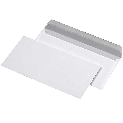 1000 Briefumschläge DIN Lang 110 x 220 mm HAFTKLEBEND 80g/m² weiss von Mayer Kuvert