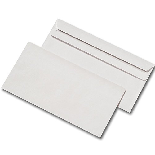 5000 Briefumschläge DIN Lang 110 x 220 mm ohne Fenster selbstklebend weiss von Mayer Kuvert