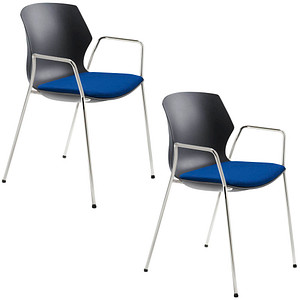 2 Mayer Schalenstühle myPRIMO 2511 01 01 A 26 396 blau Stoff 2 Mayer Schalenstühle myPRIMO 2511 01 01 A 26 396 blau Stoff von Mayer