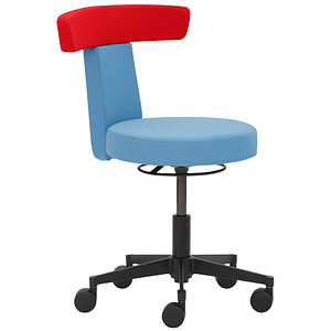 Mayer Arbeitshocker myDUO 1262 kGas 622 hellblau, rot von Mayer