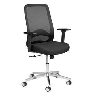 Mayer Bürostuhl, 3280 Stoff schwarz, Gestell alu von Mayer