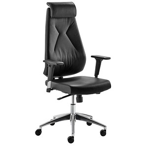 Mayer Bürostuhl myBESTMIND, 2462 Leder schwarz, Gestell alu Mayer Bürostuhl myBESTMIND, 2462 Leder schwarz, Gestell alu von Mayer