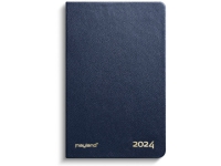 Taschenkalender Kunstleder blau 7x10,9cm crossf 2024 1620 00 von Mayland-Burde A/S