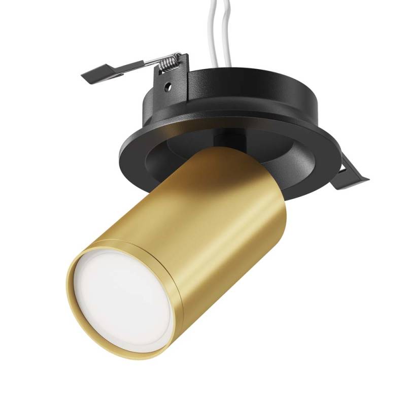 Deckenleuchte, Aluminium, schwarz mattgold, verstellbar von Maytoni