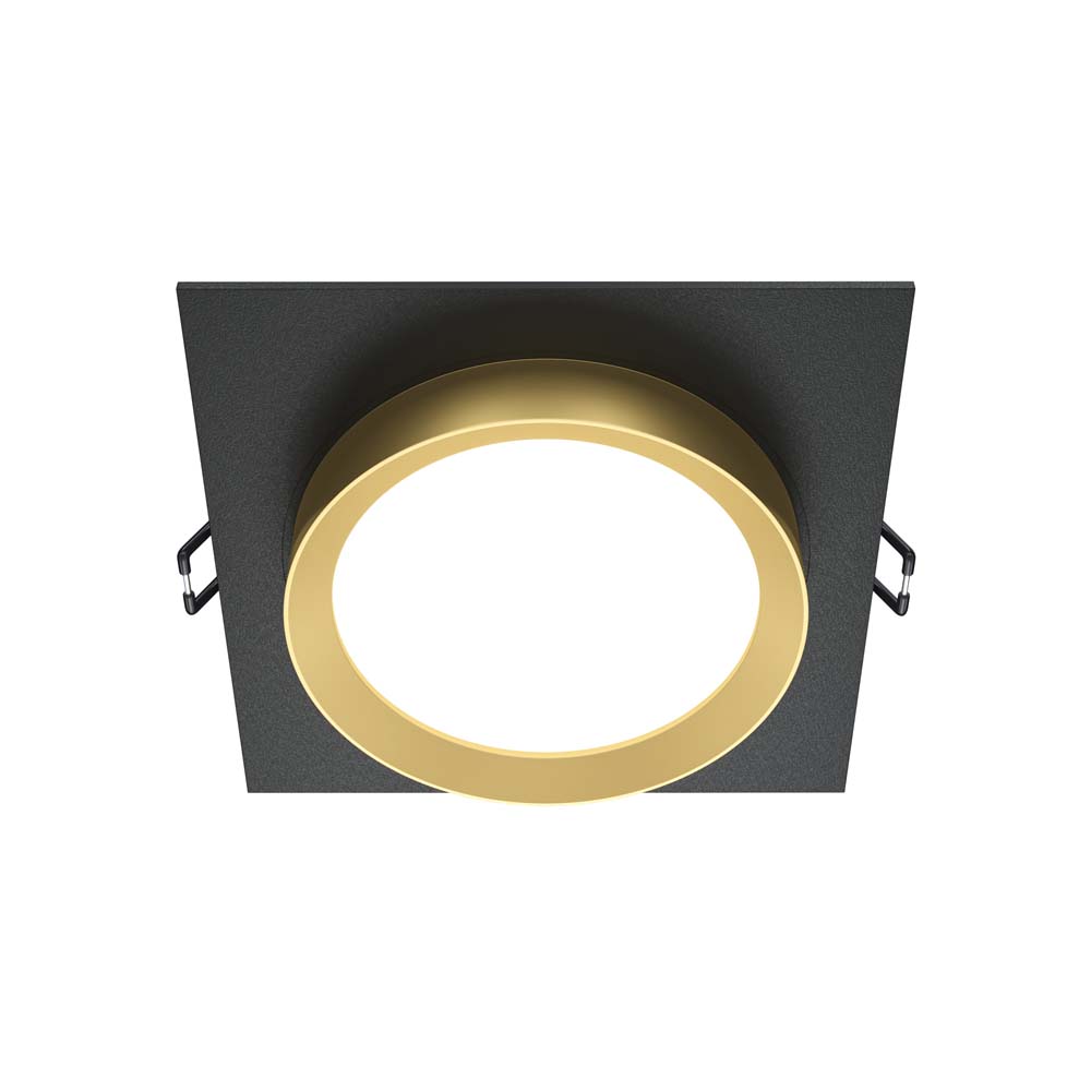 Einbauleuchte, Metall schwarz, gold 1x GX53 Fassung, D 11cm von Maytoni