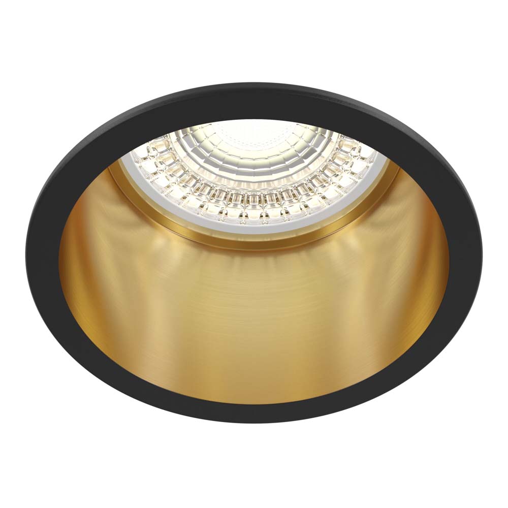Einbauleuchte, schwarz gold, GU10 Fassung, Durchmesser 6,8cm von Maytoni
