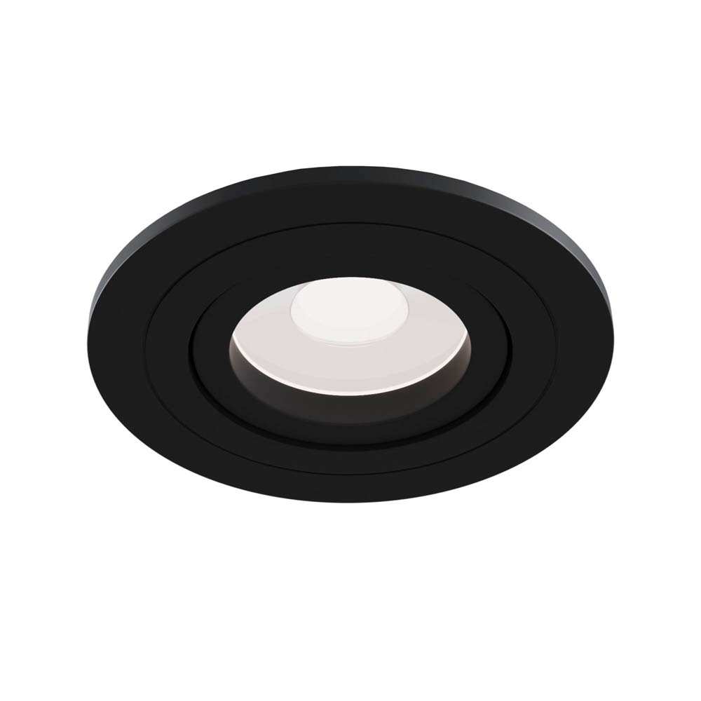 Einbauleuchte, schwarz rund, GU10 Fassung, Durchmesser 9,2cm von Maytoni