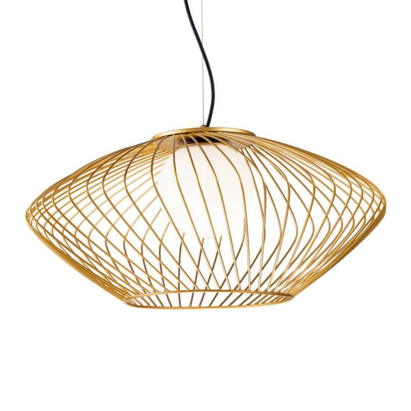 Hängeleuchte Plec mit Käfigschirm in Gold von Maytoni