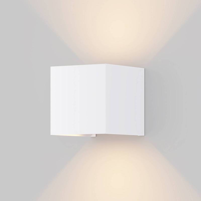 LED-Außenwandleuchte Fulton, 10x10cm, weiß von Maytoni