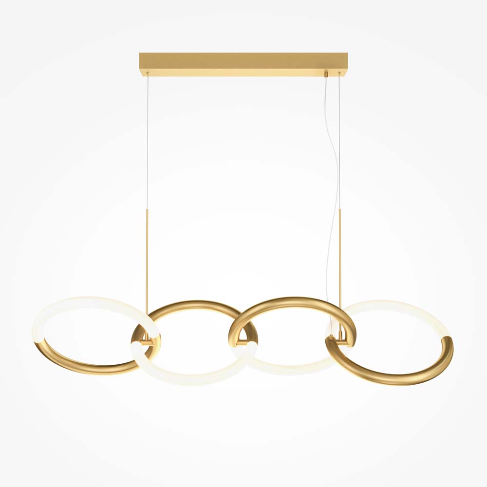 LED Hängeleuchte, Ring-Design, gold, beweglich, L 100 cm von Maytoni