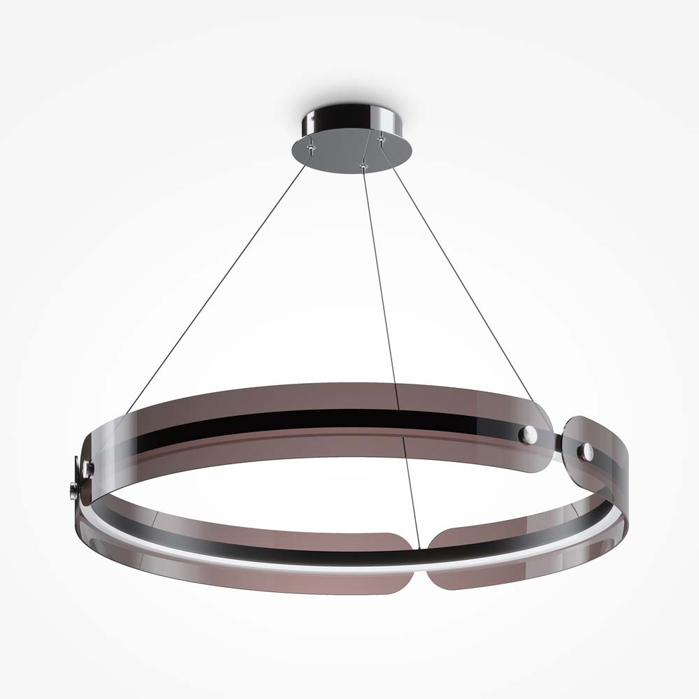LED Hängeleuchte, Ring-Design, grau, D 81,6 cm von Maytoni