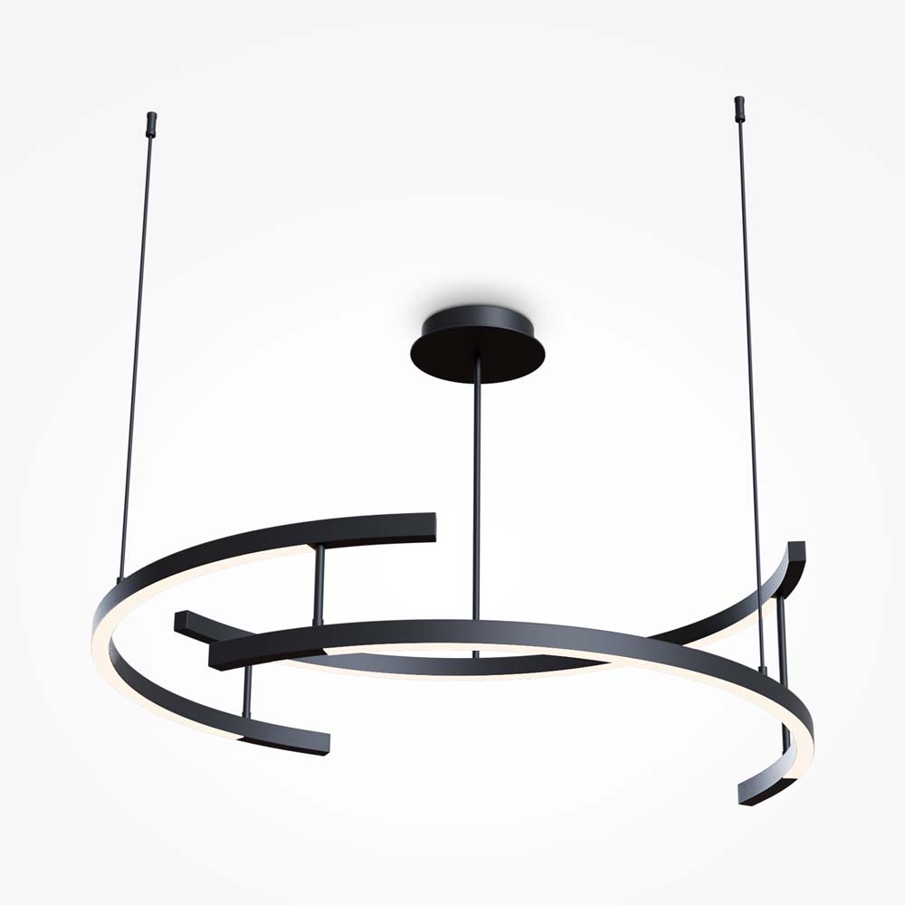 LED Pendelleuchte, Aluminium schwarz, warmweiß, H 85 cm von Maytoni