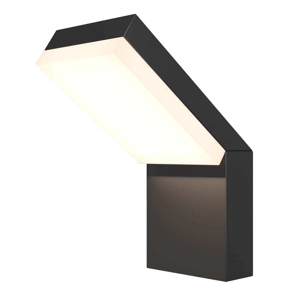 LED Wandleuchte, Außenleuchte, Alu, Schwarz, H 22 cm von Maytoni