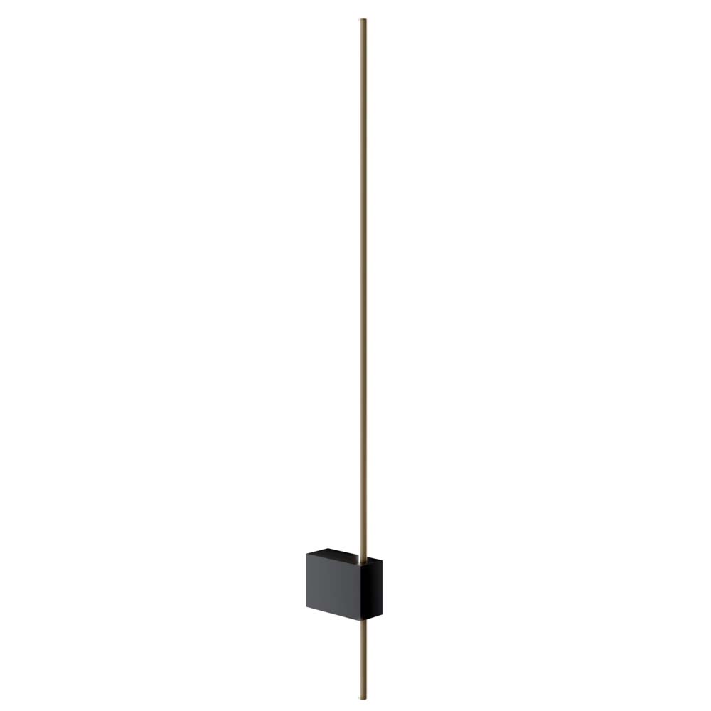 LED Wandleuchte, Stab-Design, Alu, gold, schwarz, L 62,3 cm von Maytoni